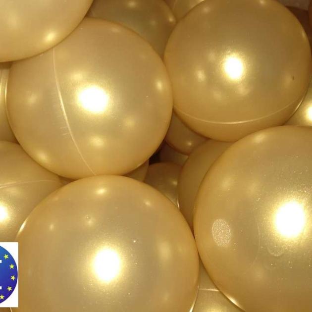 400 Bolas DORADAS 8,5 cm. De Diámetro, ESPECIAL PARA PARQUES INFANTILES.